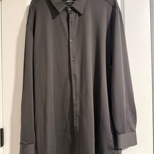 BYLT Men's Black Button-Down Dress Shirt - Classic Collared Long Sleeve